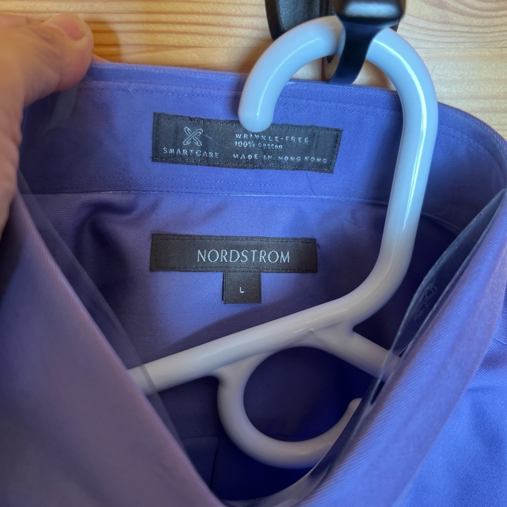 Nordstrom Men’s Shirt Violet Large NWT - Picture 10 of 14